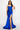 Strapless Satin Corset Slit Gown