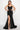 Strapless Satin Slit Gown