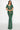 Sequin Wrap-Effect Gown with Flutter Sleeves